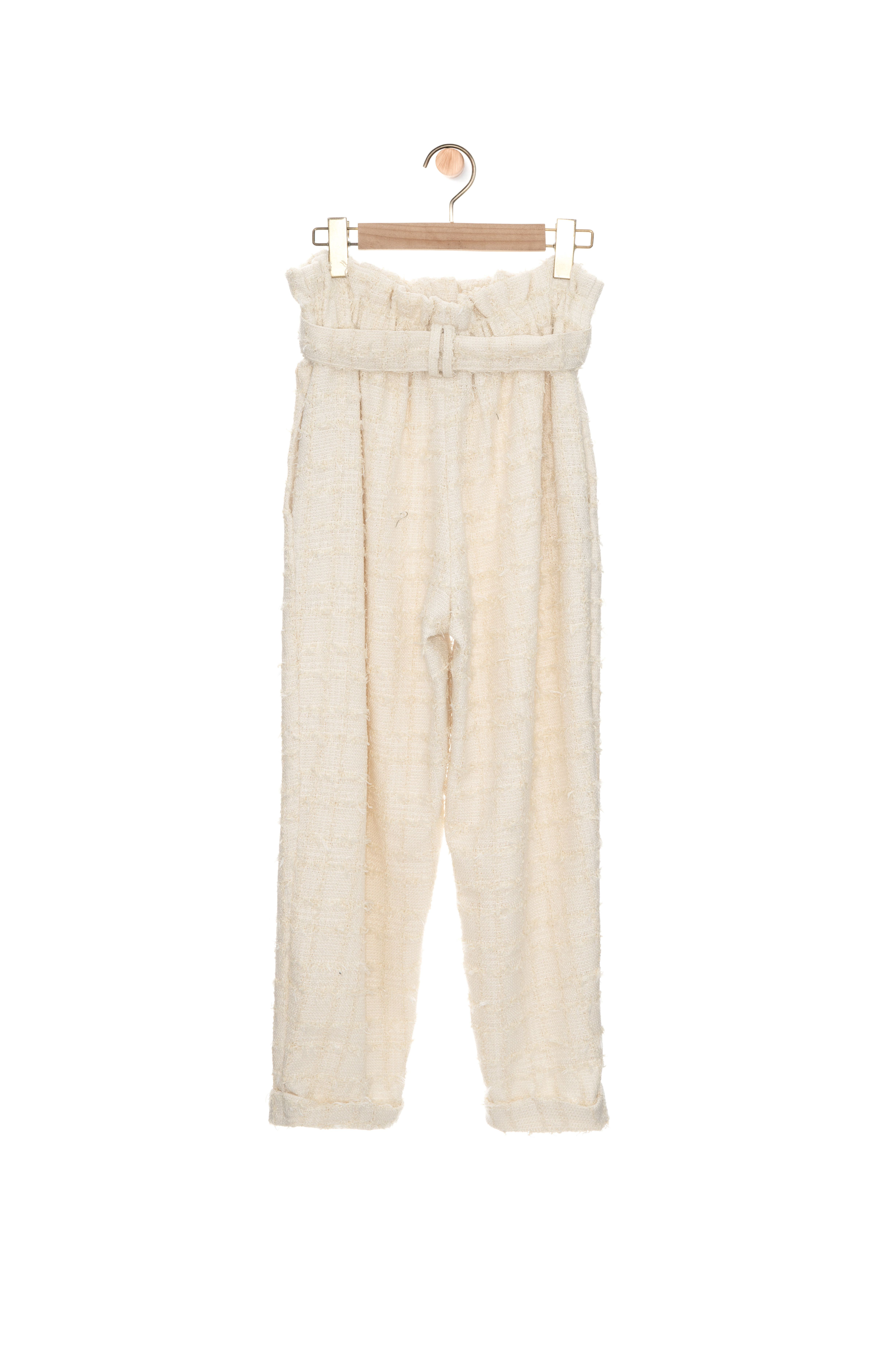 格紋tweed連腰帶長褲（現貨款式）