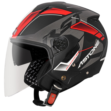 ASTONE RST AQ9 平光黑/紅｜astone helmet 彩繪 半罩式安全帽 3/4罩 輕量化 內置墨片