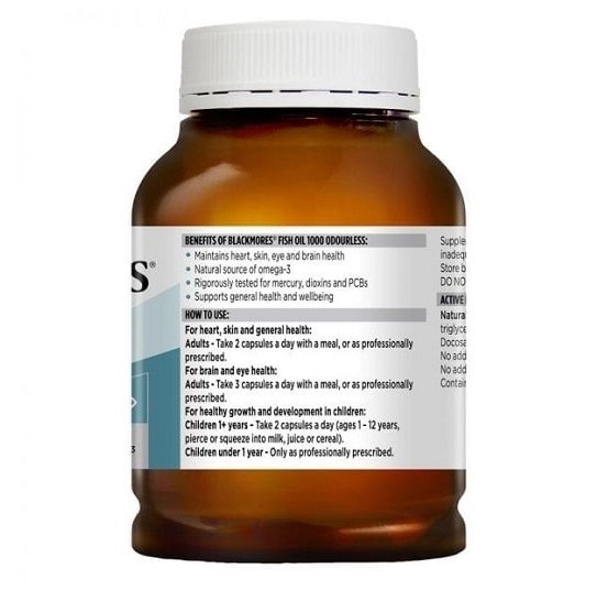 BLACKMORES 無腥味深海魚油膠囊 OMEGA-3 X 400粒