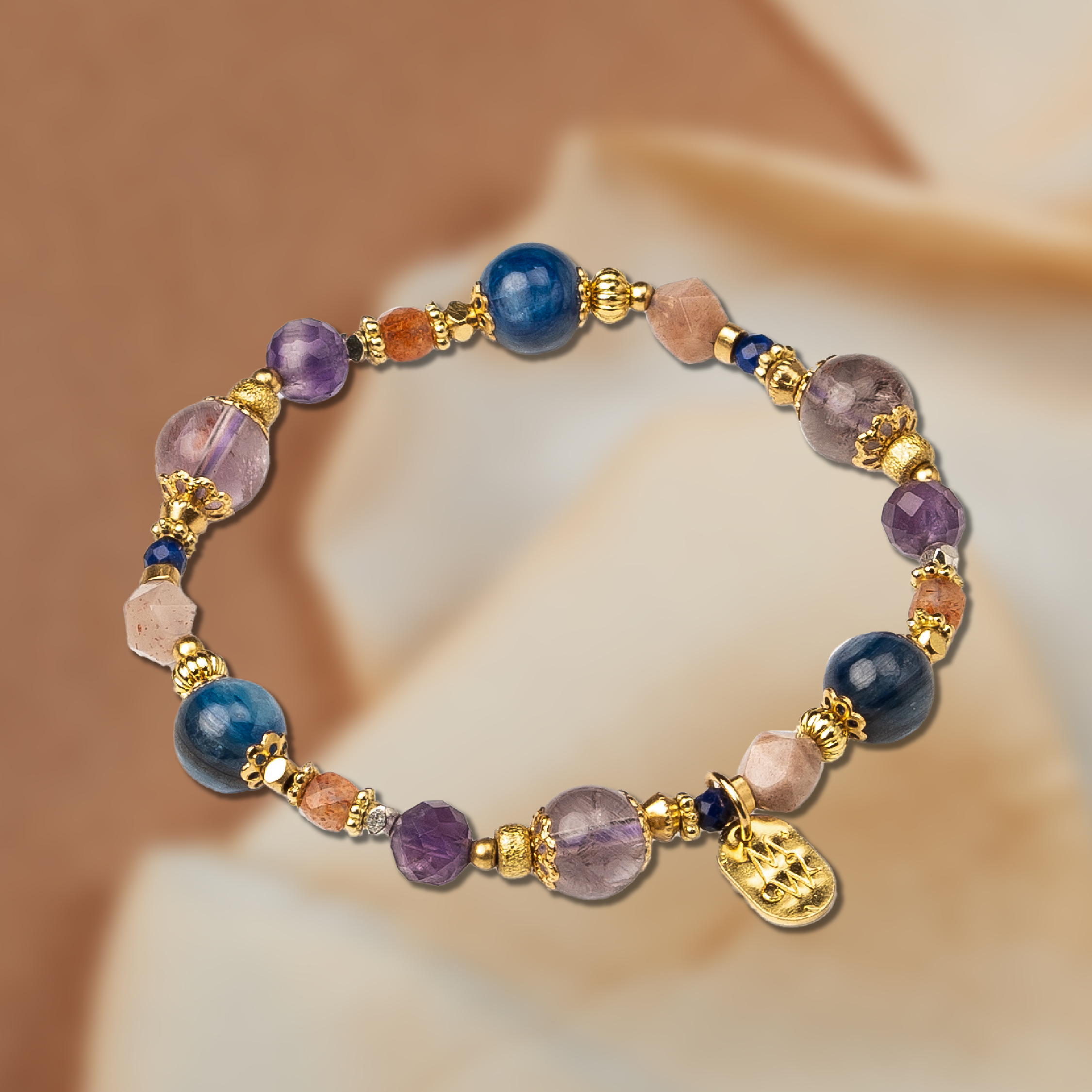 花藝視界｜藍晶紫幽靈手鍊 C1584