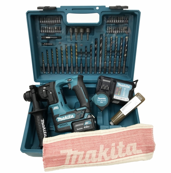 "MAKITA"牧田牌 充電式電錘16mm連64件配件套裝(鋰12V)(4.0Ah電池)-[HR166DWMX1]