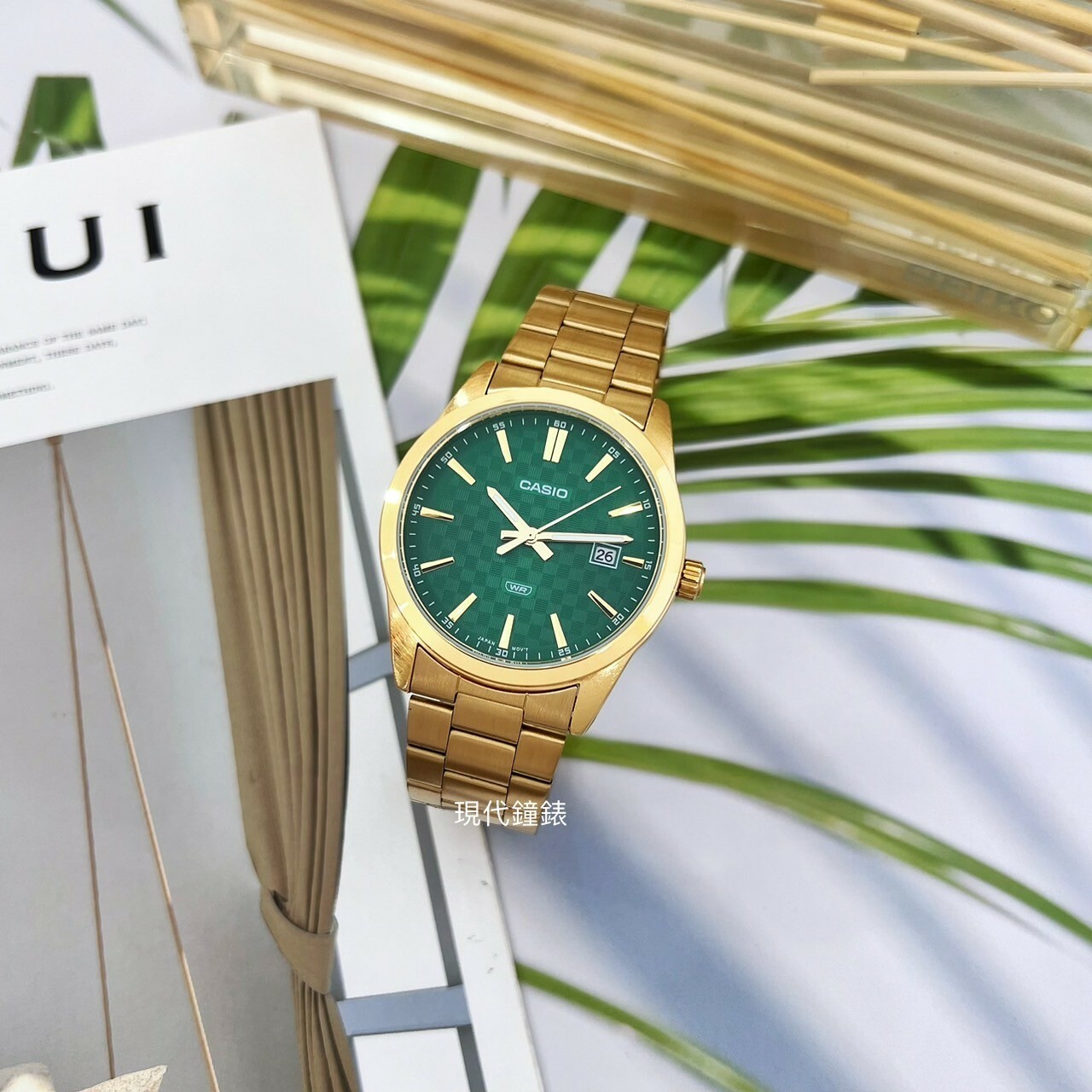 【CASIO 卡西歐】潮流格紋不鏽鋼腕錶MTP-VD03G-3A 41mm 現代鐘錶