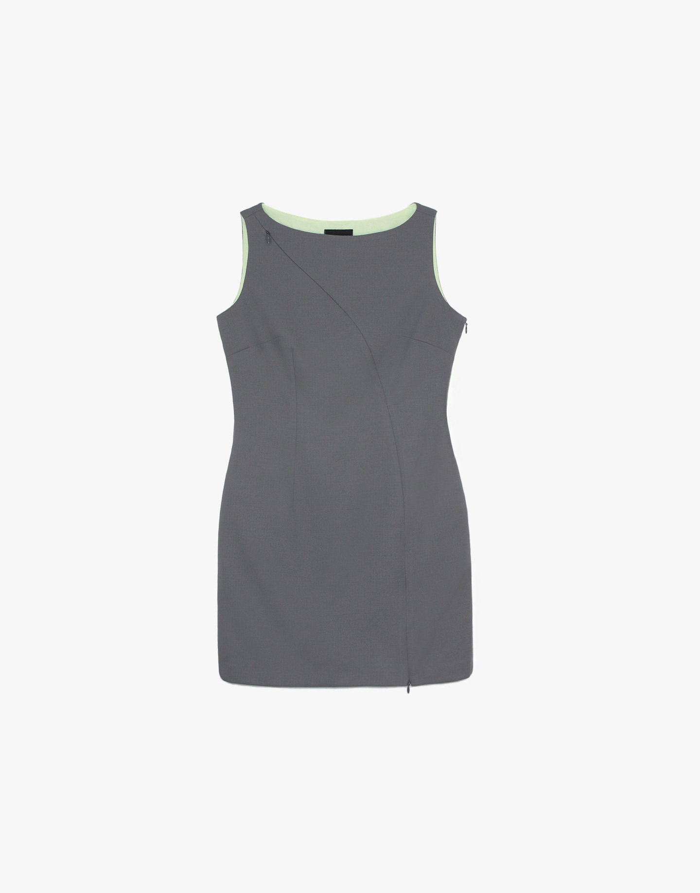 拉鍊式開叉無袖洋裝