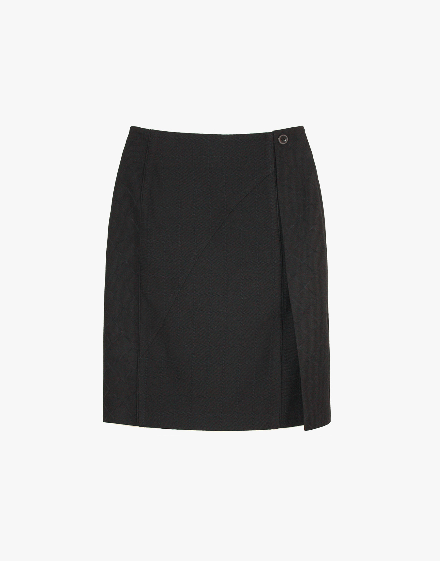 拉鍊式開叉格子裙