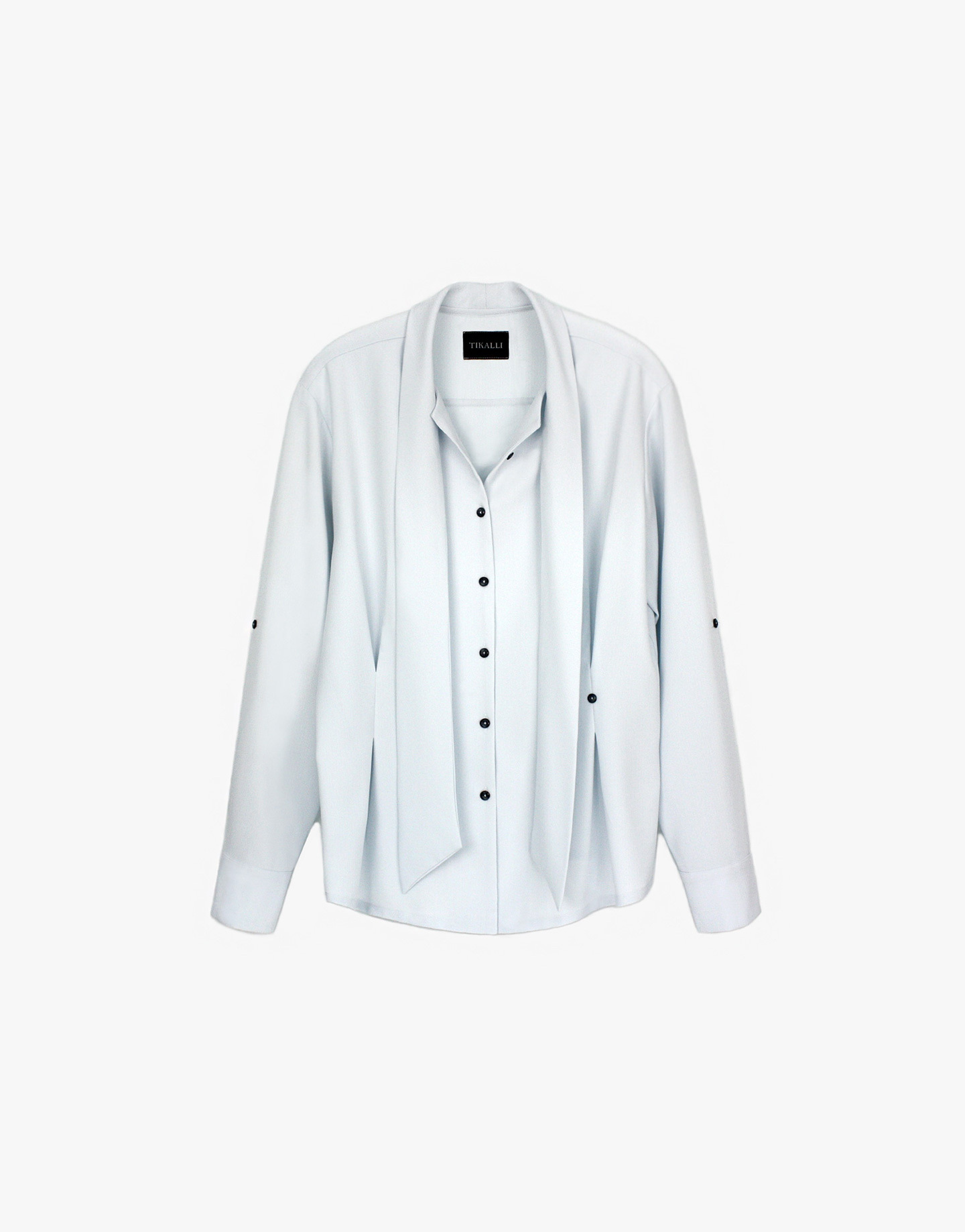 PussyBow綁帶長袖襯衫