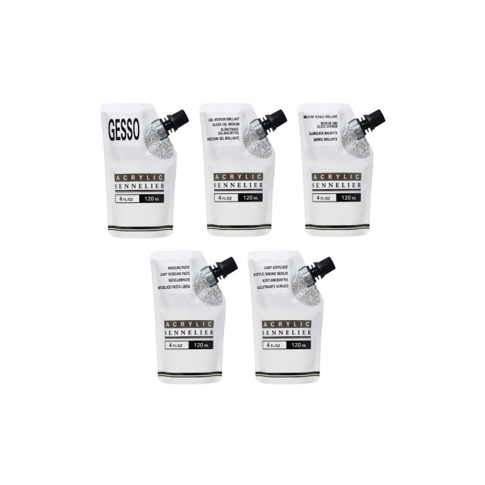 法國 SENNELIER 申內利爾  袋裝油畫壓克力輔助劑 120ml 500ml