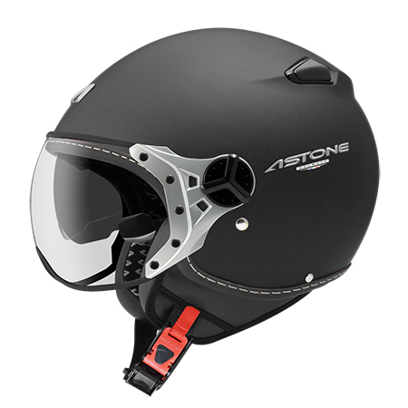 ASTONE KSS 平光黑｜astone helmet 3/4安全帽 復古 手工縫邊 W型飛行鏡 半罩 內墨鏡