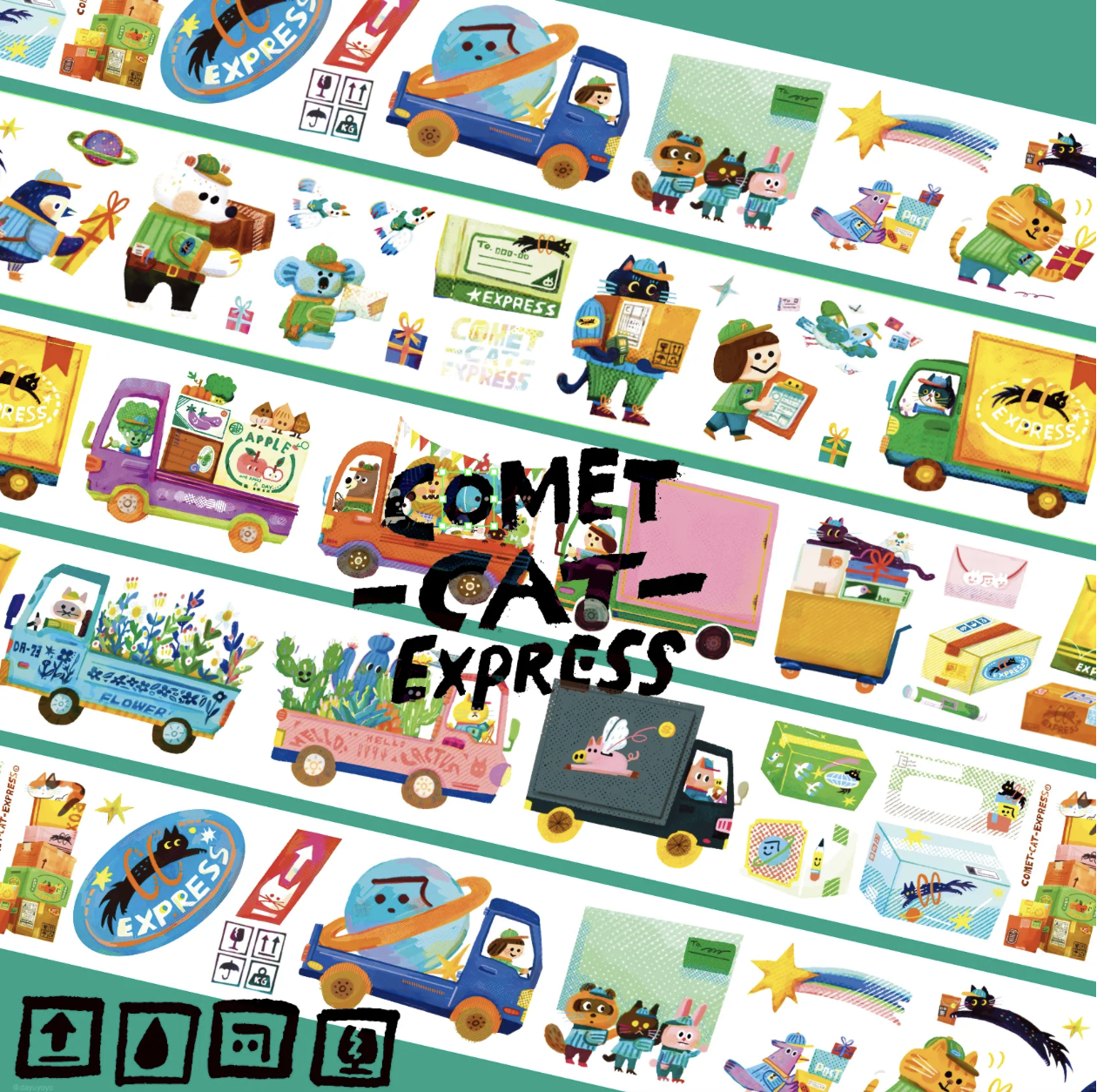大宇人｜COMET-CAT EXPRESS彗星貓快遞 PET膠帶