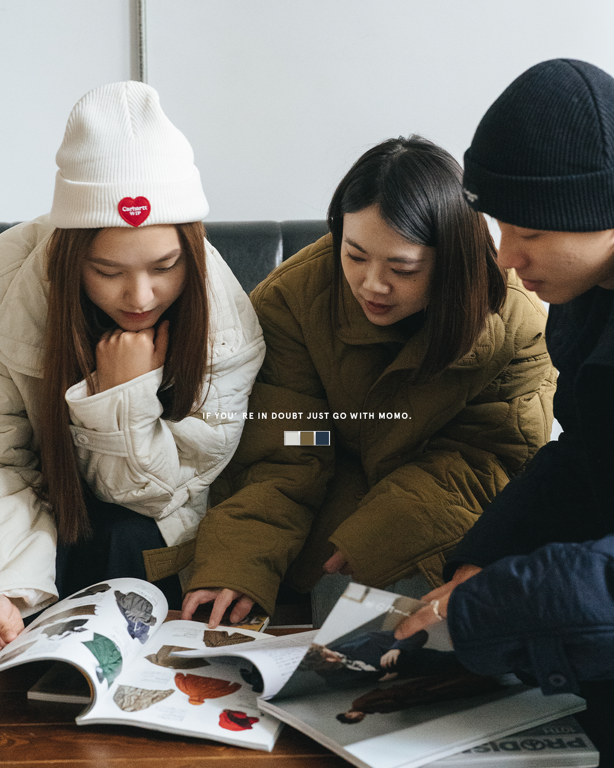 OurPick 日系菱格紋 鋪棉長版外套 3色