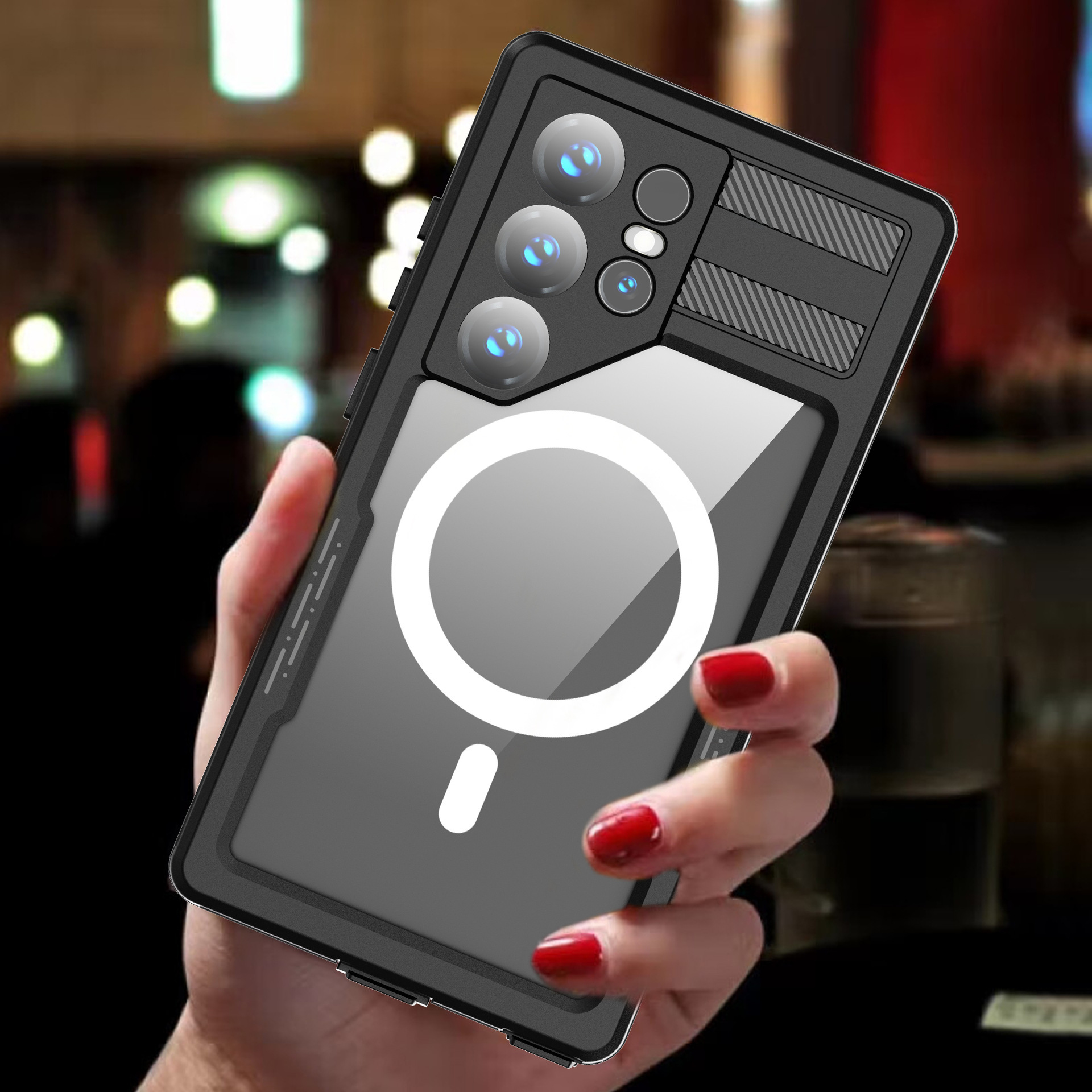 Vp吸血鬼【 三星S25系列S24/S24ultra/S24+ 磁吸防水盾】IP68防水殼 軍規防摔+深度3公尺潛水2小時