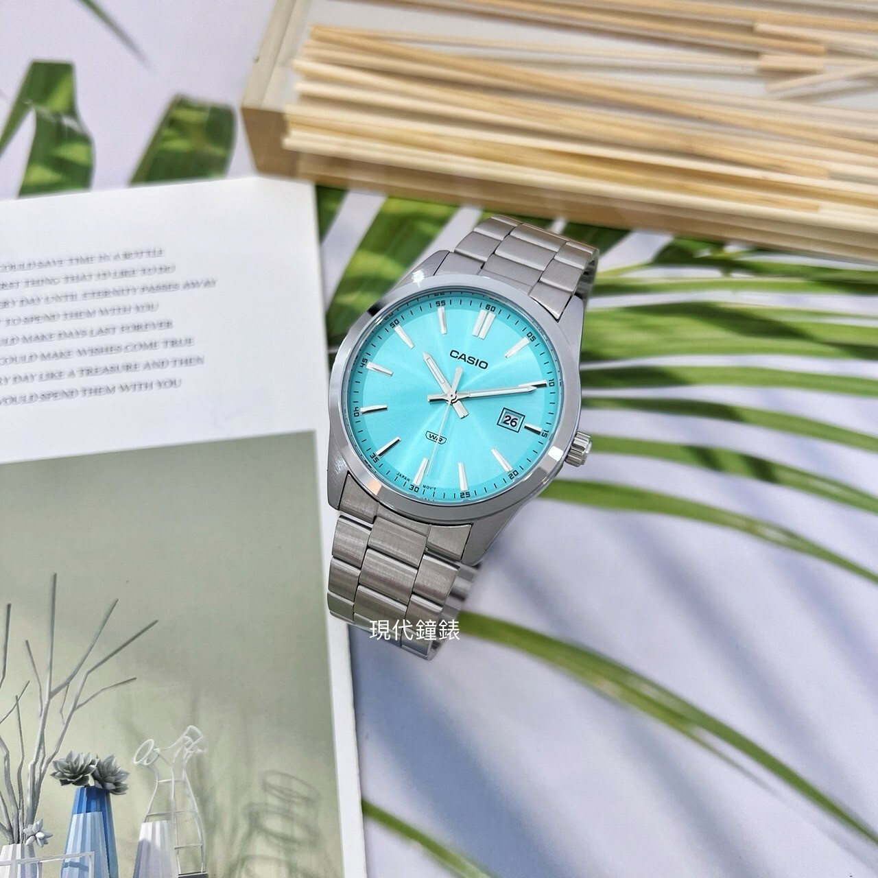 【CASIO 卡西歐】Casio 潮流鮮豔色彩不鏽鋼腕錶MTP-VD03D-2A3 41mm 現代鐘錶