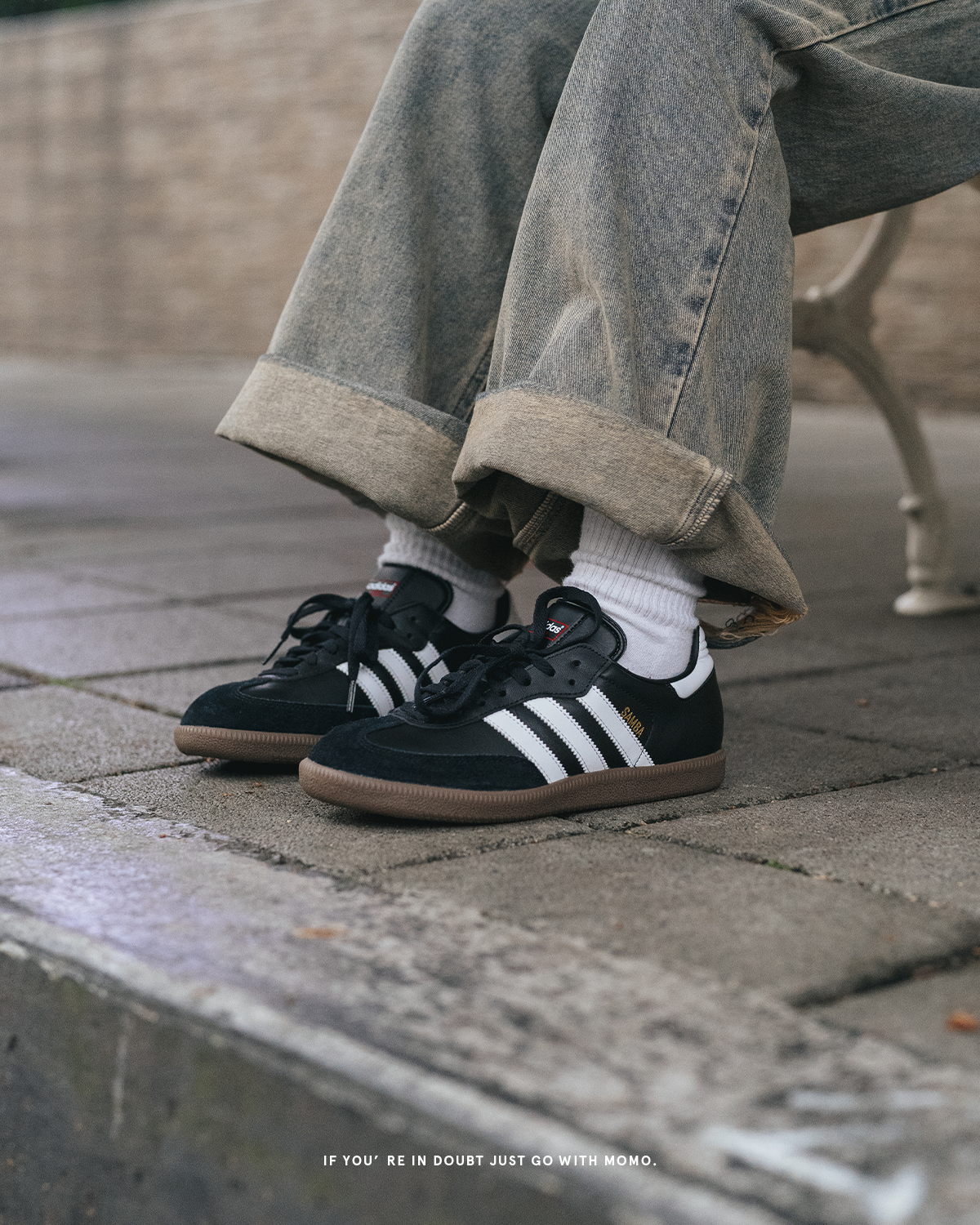 【代購】Adidas Samba Leather Black White 黑白 019000