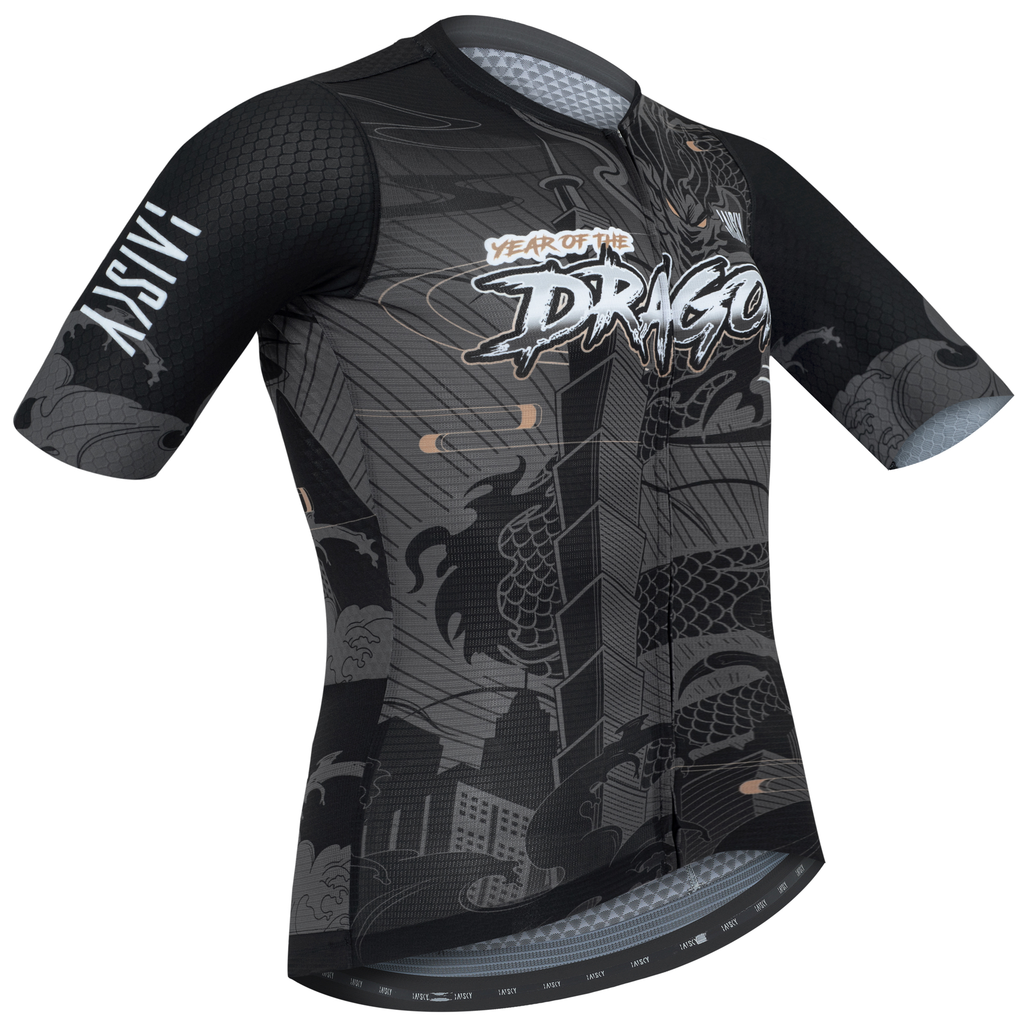 男款空力短車衣 昇龍 黑