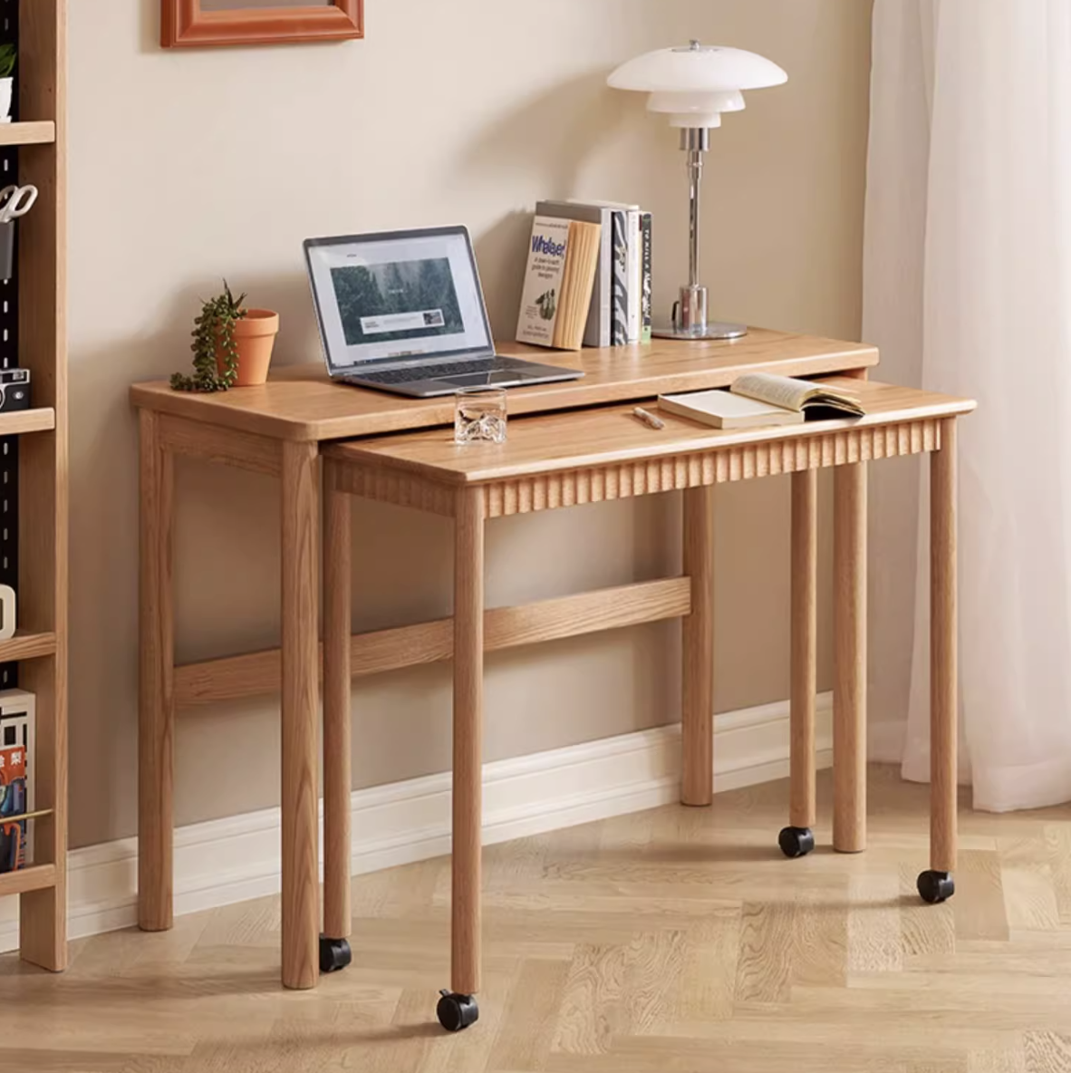 禾沐實木雙層書桌HM-L7163