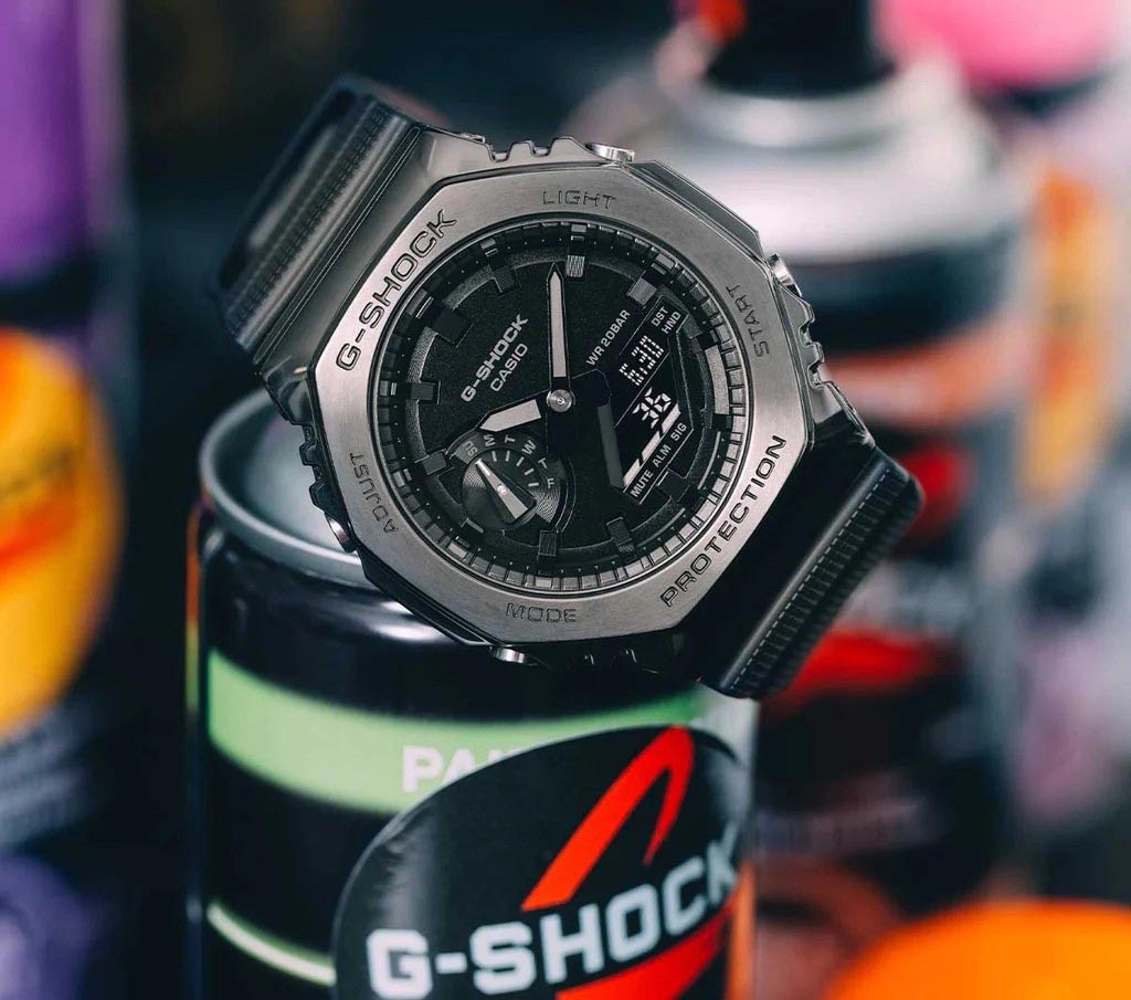 Casio G-Shock GM-2100BB-1A Metal Case Black Men Watch
