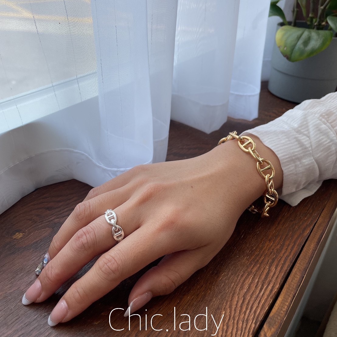 Ring | 純銀素面豬鼻戒