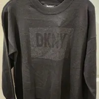 [S] DKNY CZARNY RELAXED FIT SWEATER,BLACK/BLACK, P2MS1C60-BBL (SD772)