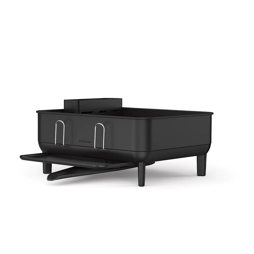 美國品牌SIMPLEHUMAN 39.4 x 38 x 19cm不銹鋼碗碟架-霧面黑色 -KT1207DC