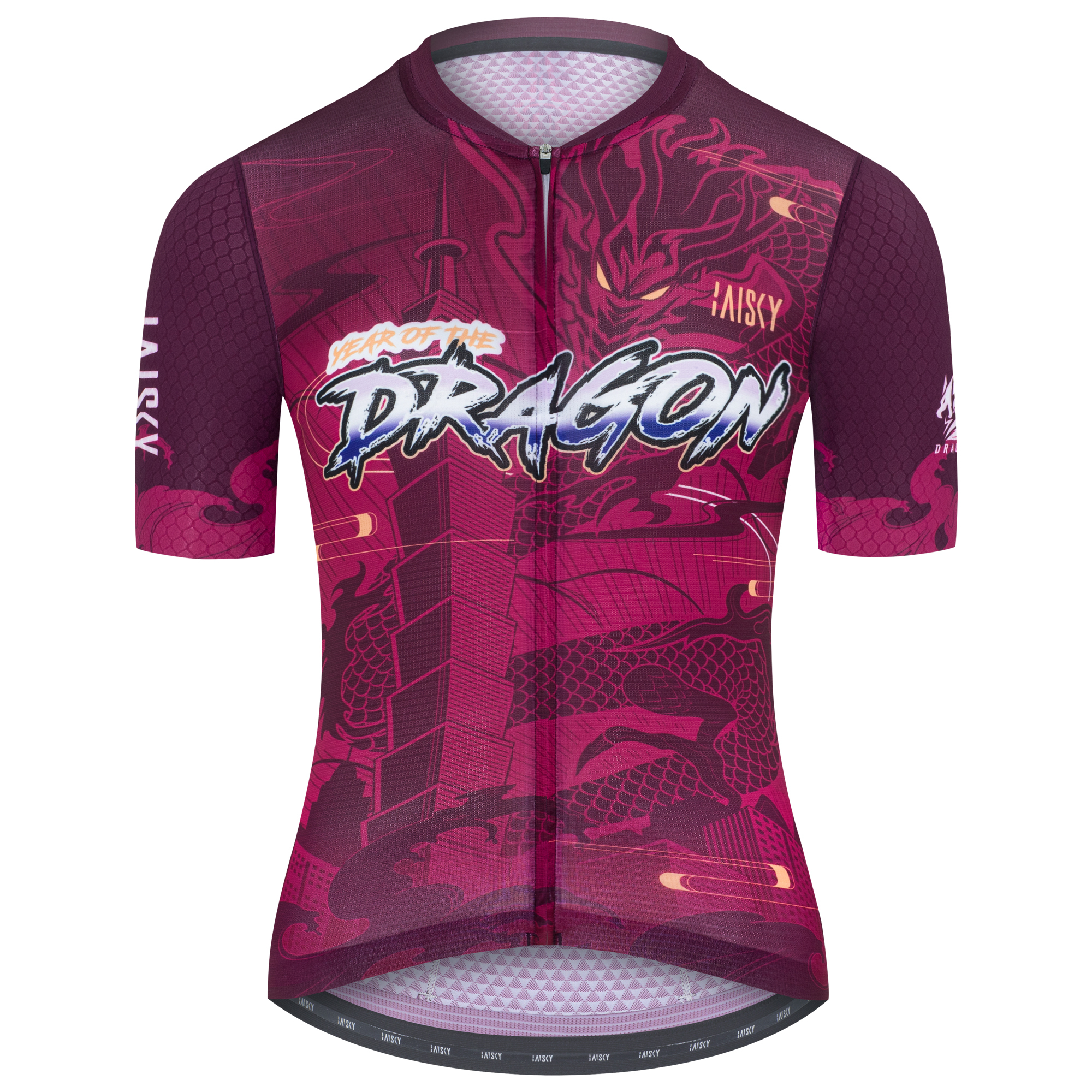 女款空力短車衣 昇龍 酒紅