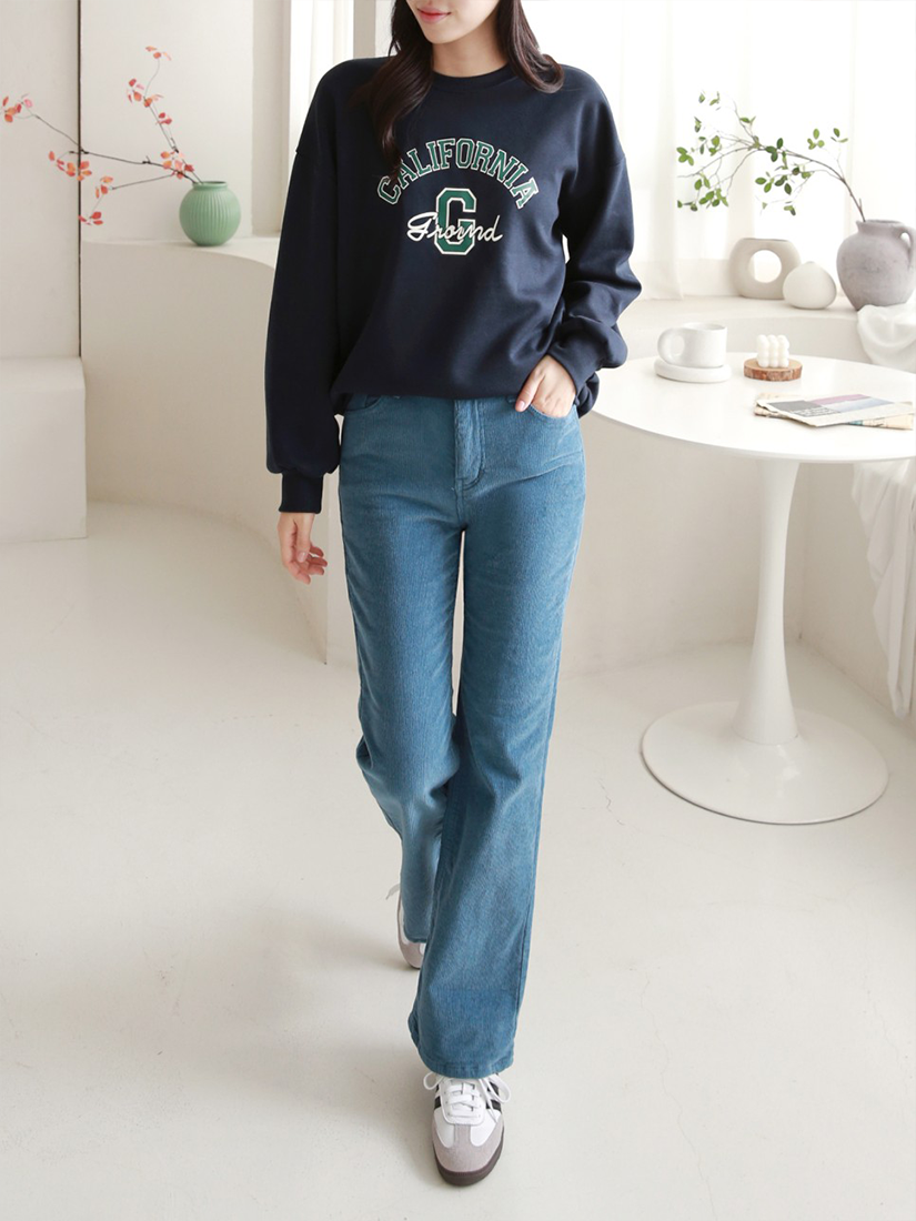 [現貨]燈芯絨微喇叭毛絨長褲 [ 4色 / S ]