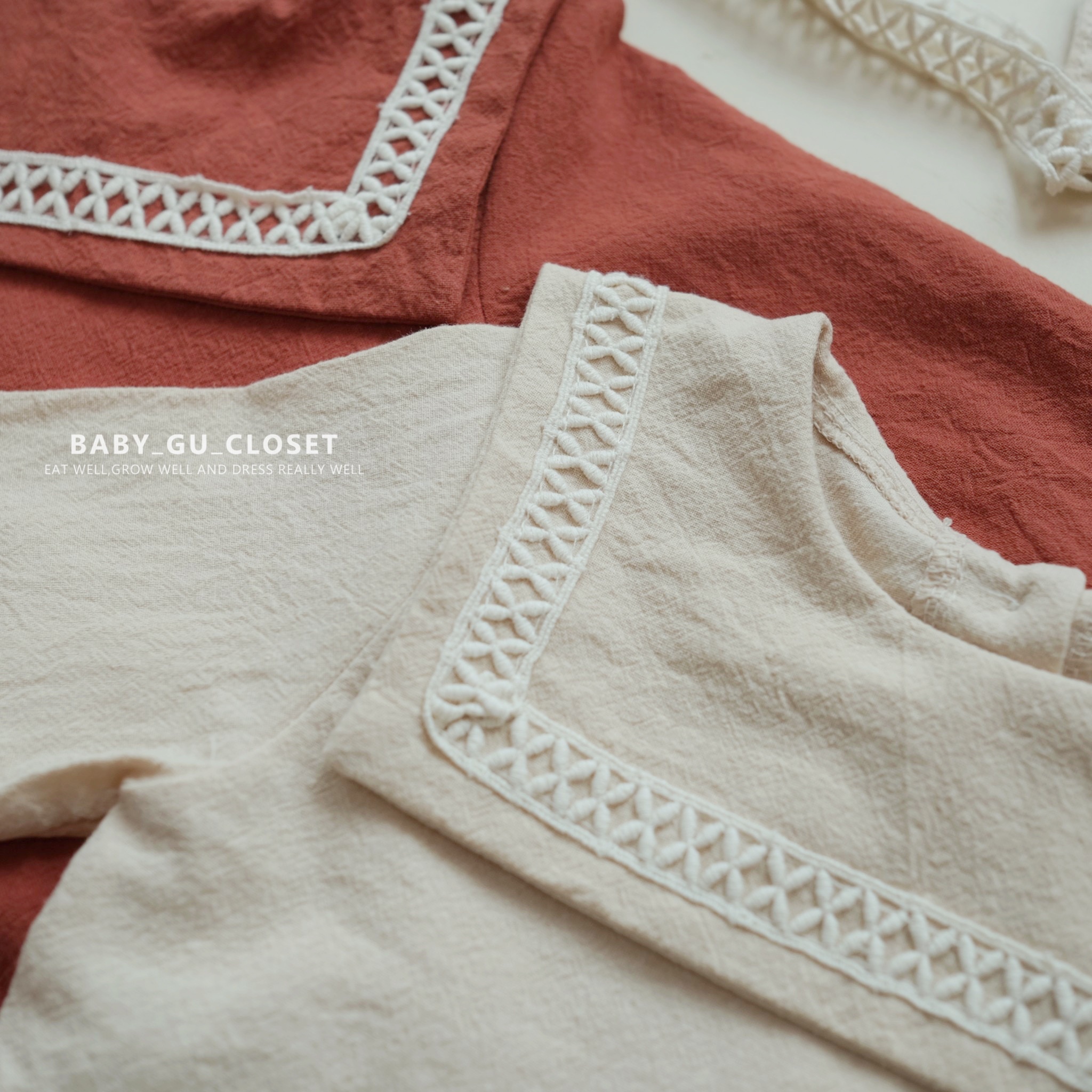 交叉蕾絲長袖包屁衫＋帽