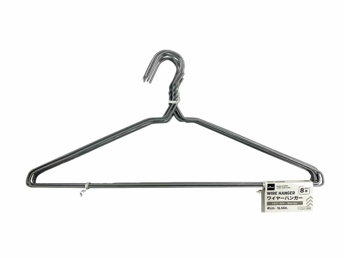 衣架/銀 41cm 8入