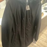 [S] DKNY WATER RESISTANT FAUX FUR JACKET,BLACK, DL3MPQ82-BLK (SD794)