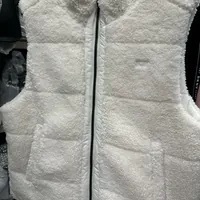 [S] DKNY ZIP PUFFER FLEECE SLEEVELESS JACKET,SAND, DP3V3133-SAN (SD797)