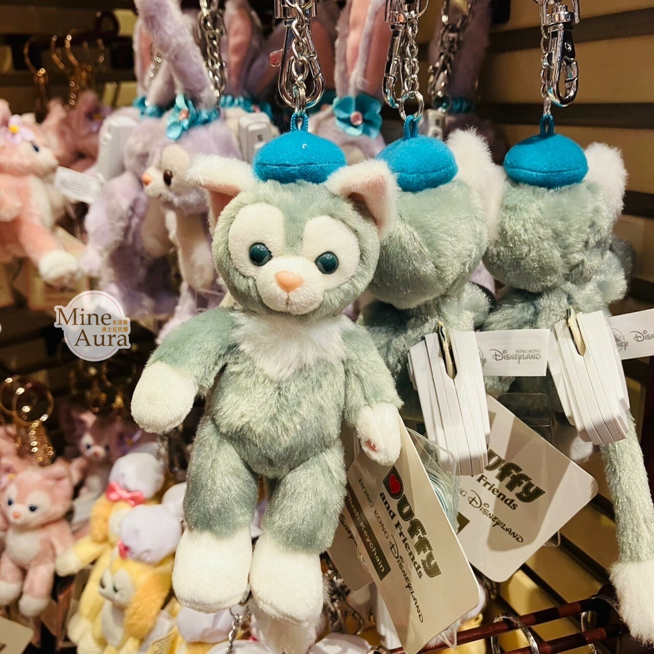 傑拉托尼 畫家貓 Gelatoni 站姿 吊飾 鑰匙圈 -香港迪士尼樂園