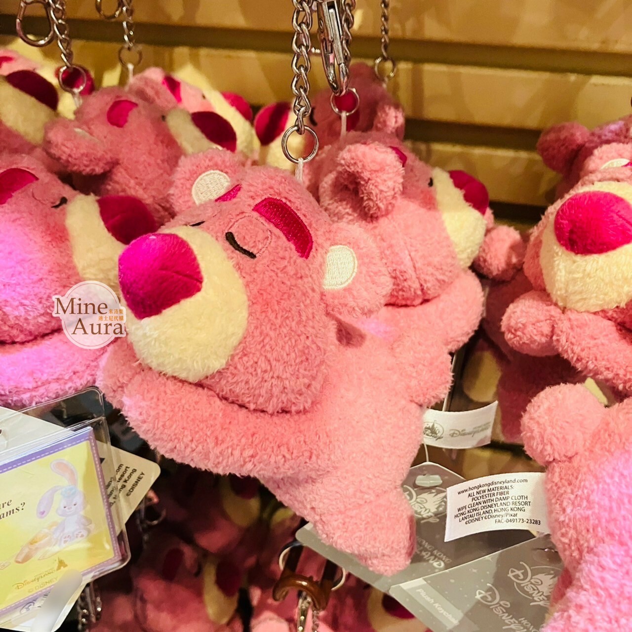 熊抱哥 Lotso 趴趴睡顏 睡姿 趴姿 絨毛 鑰匙圈 吊飾 玩具總動員 Toy Story -香港迪士尼樂園