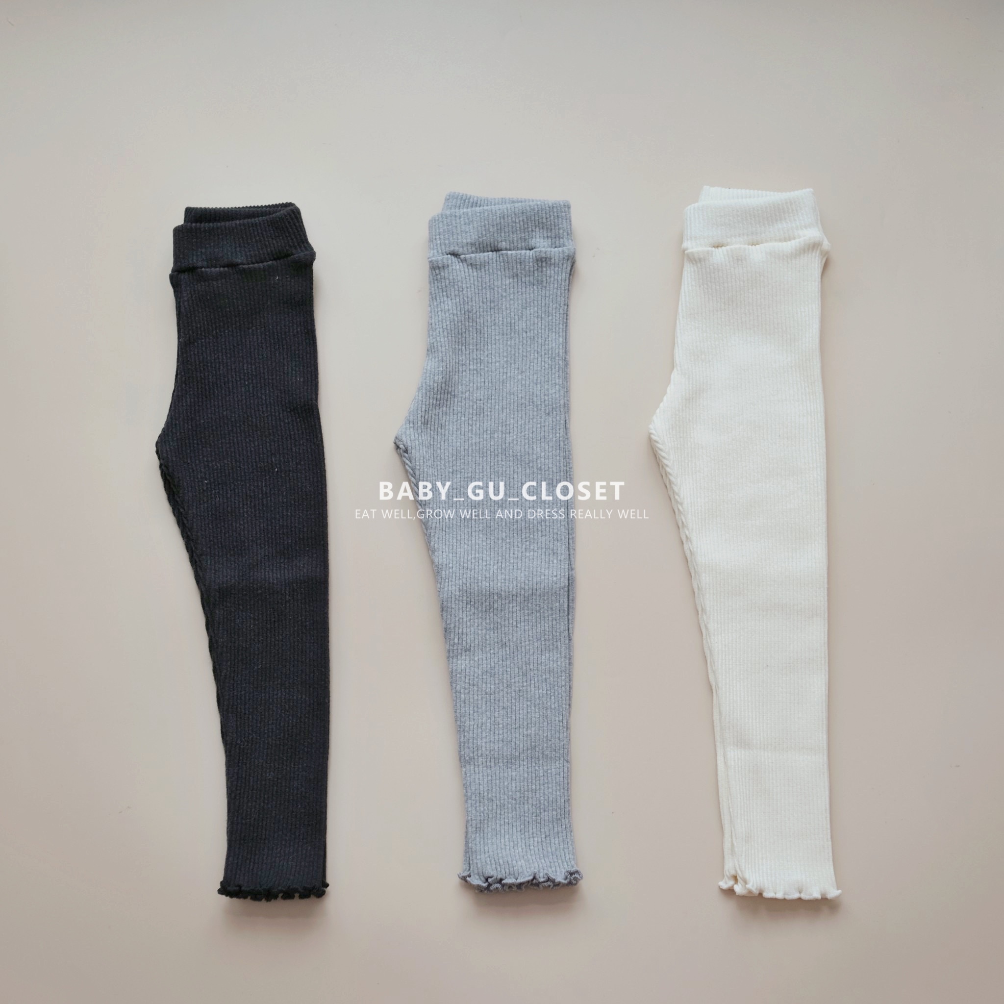 波浪花邊彈性長褲