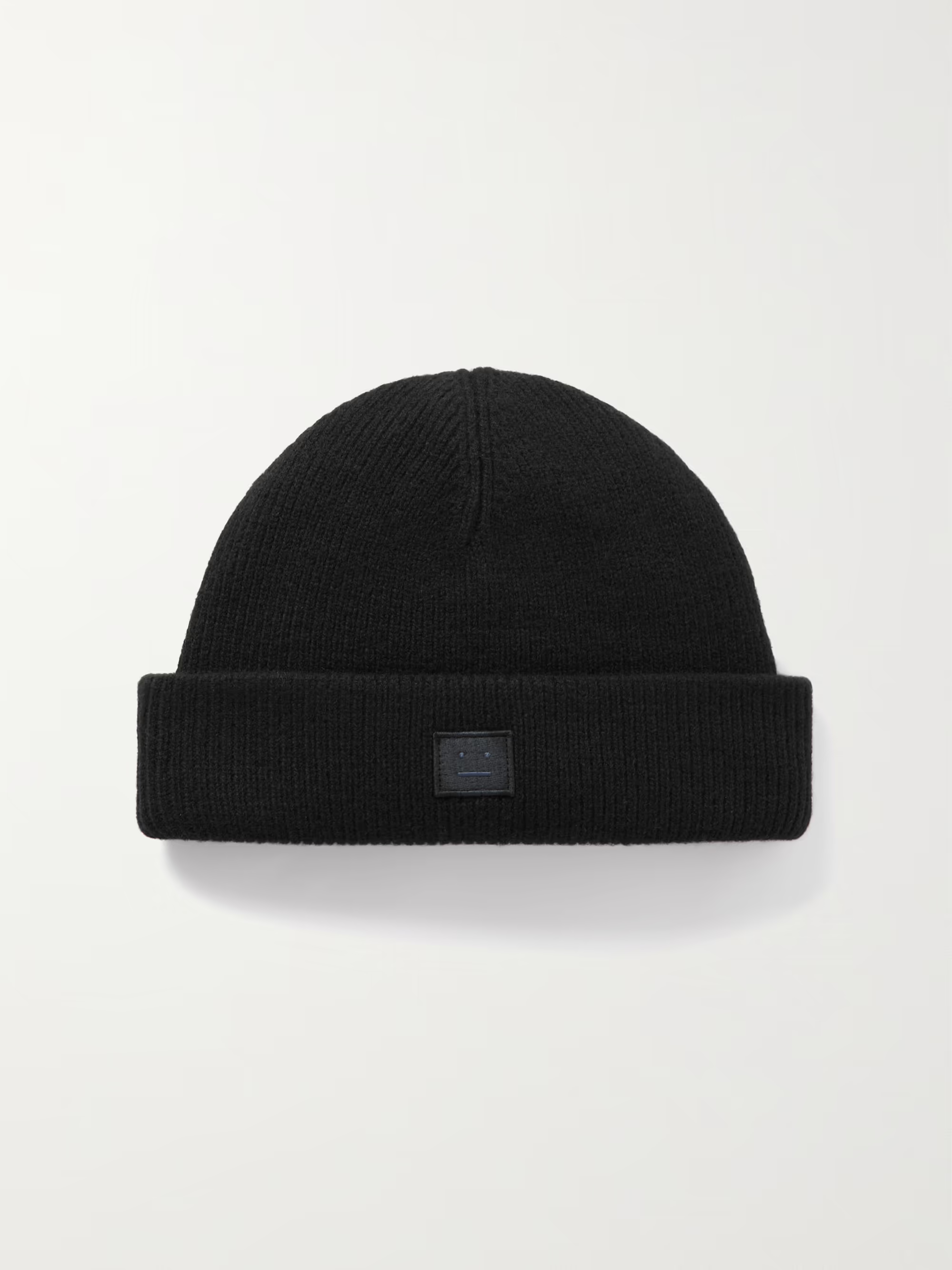 現貨｜ACNE STUDIOS Small face logo beanie - Black
