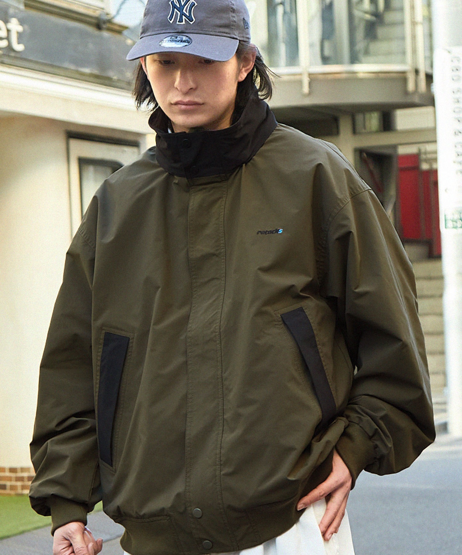 日牌 Retock's Logo 2-Way Stand Neck Blouson [jk668]