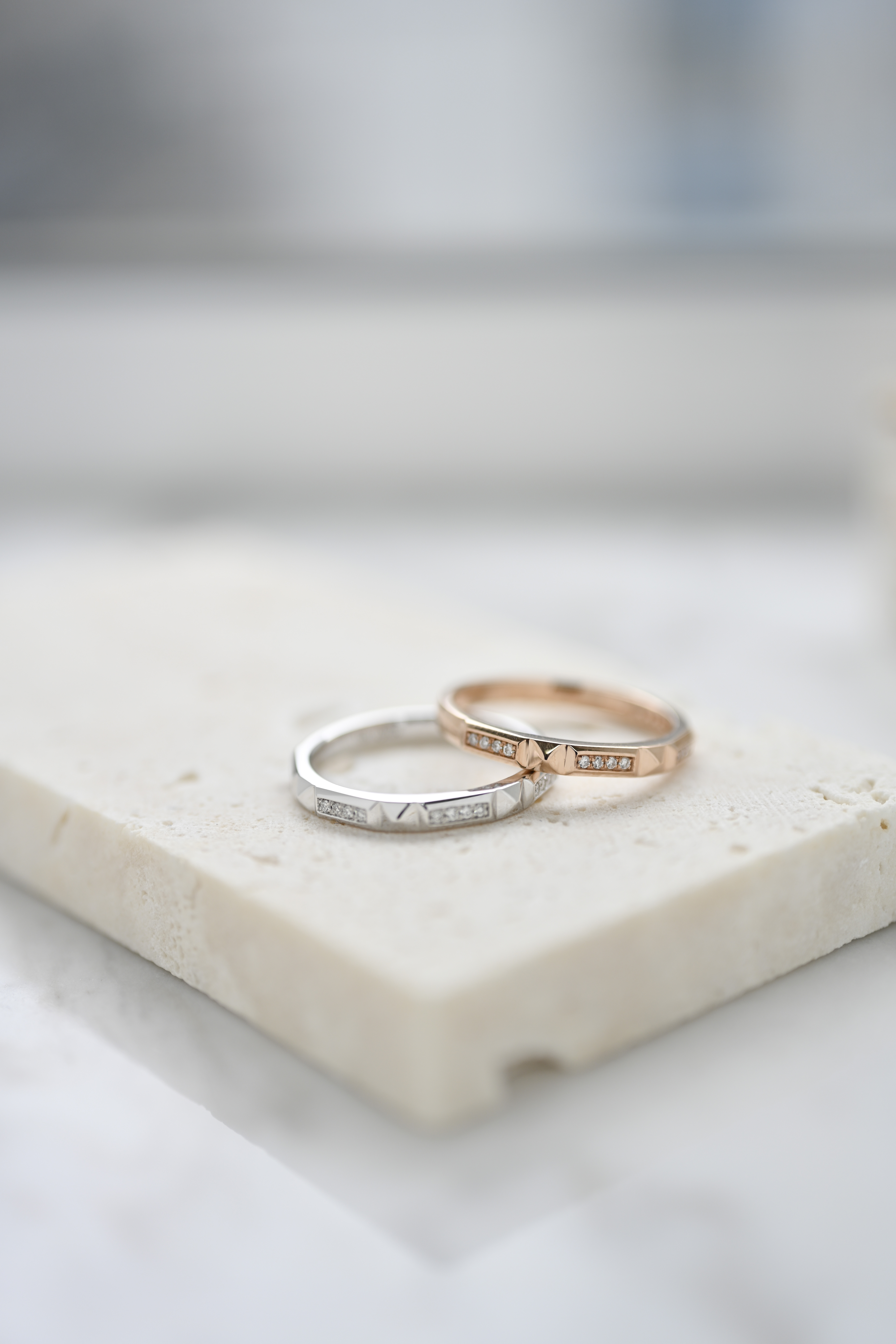 18K Choco Bar Diamond Ring