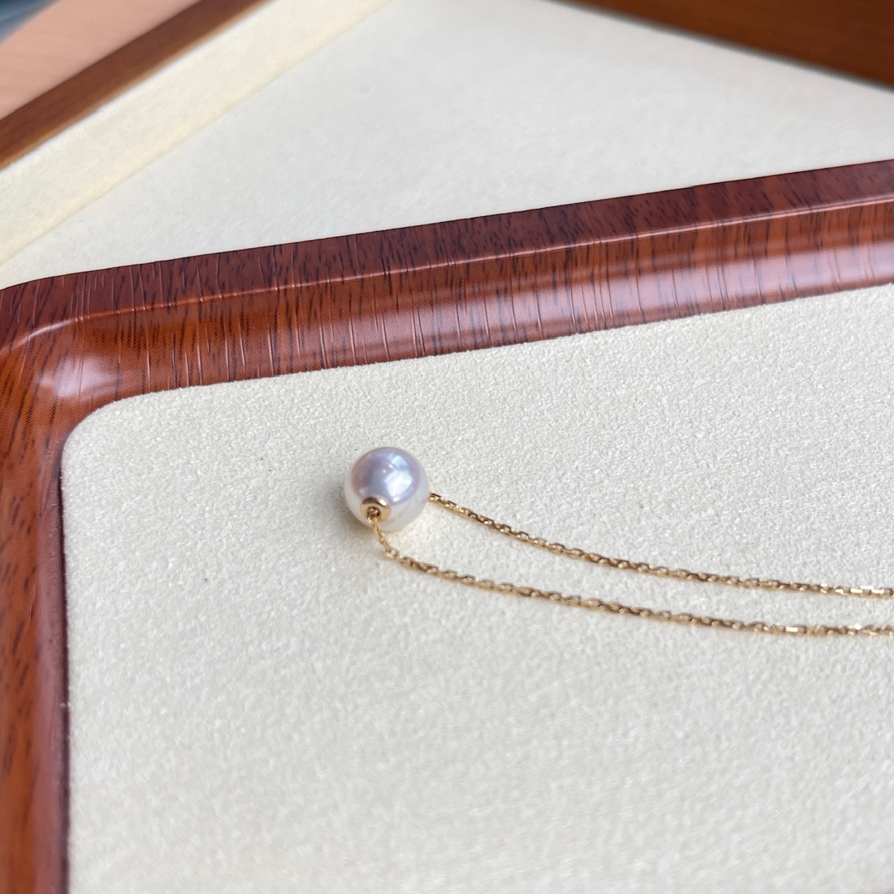 18K金日本Akoya路路通珍珠項鍊