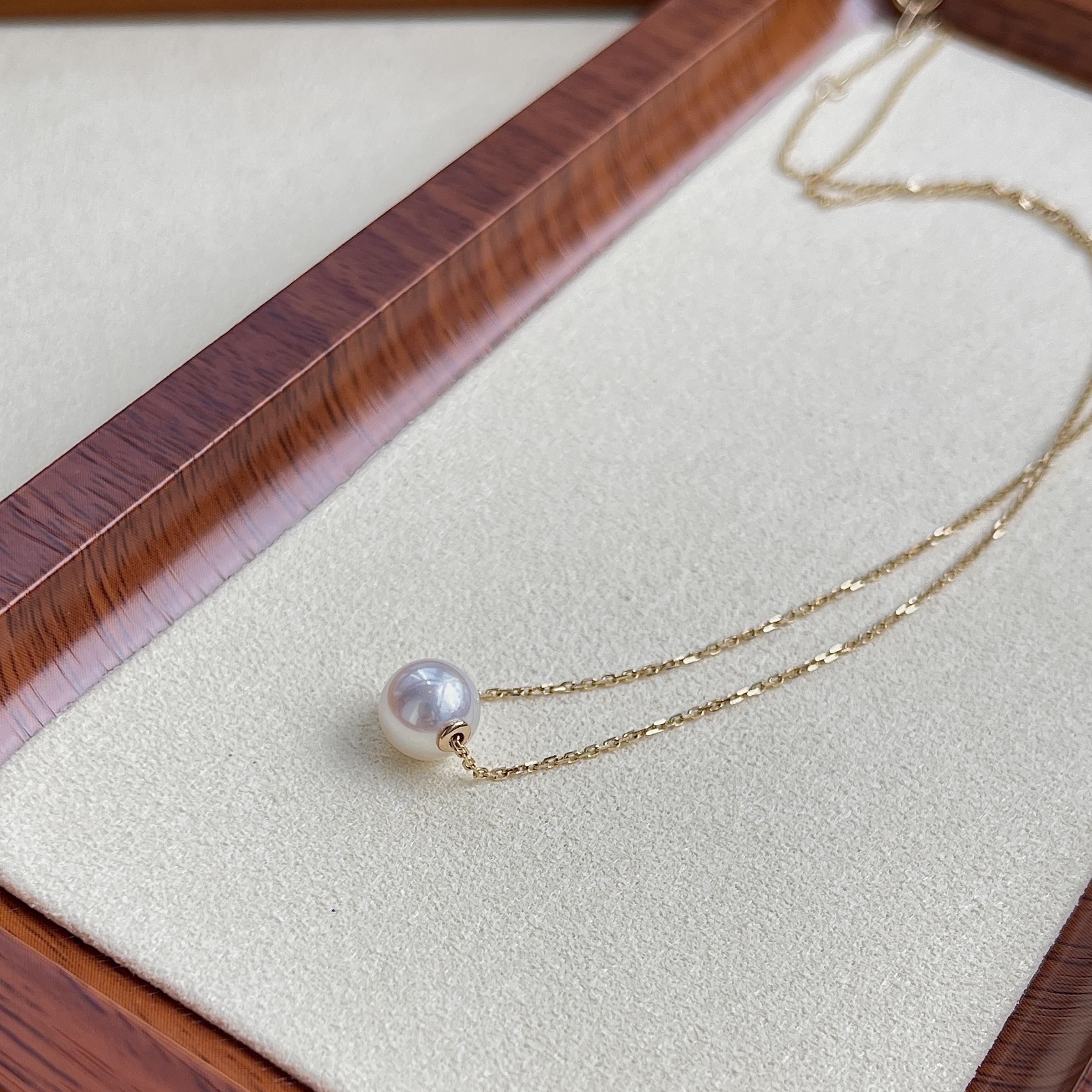 18K金日本Akoya路路通珍珠項鍊