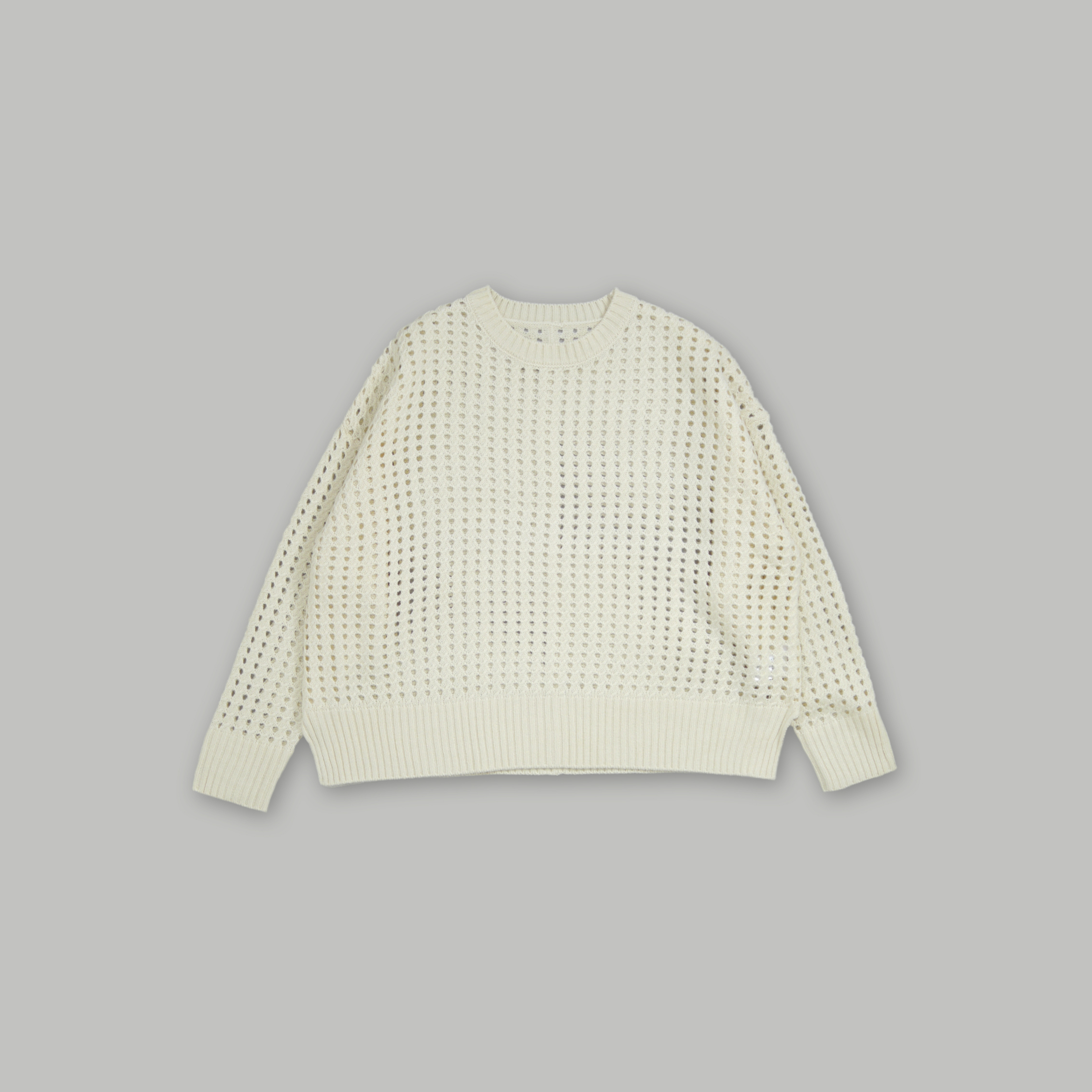 J.P.L. 圓領圈織箱型羊毛衫 ╭ 4色 ╮