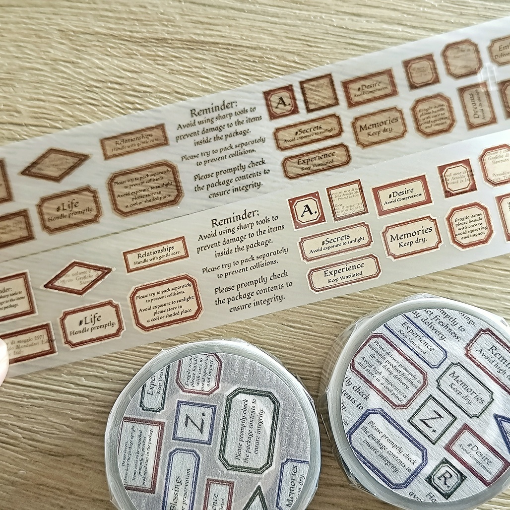 文具人格．標籤I II 3cm霧面PET膠帶分裝賣場 20241月新品 (只有分裝)