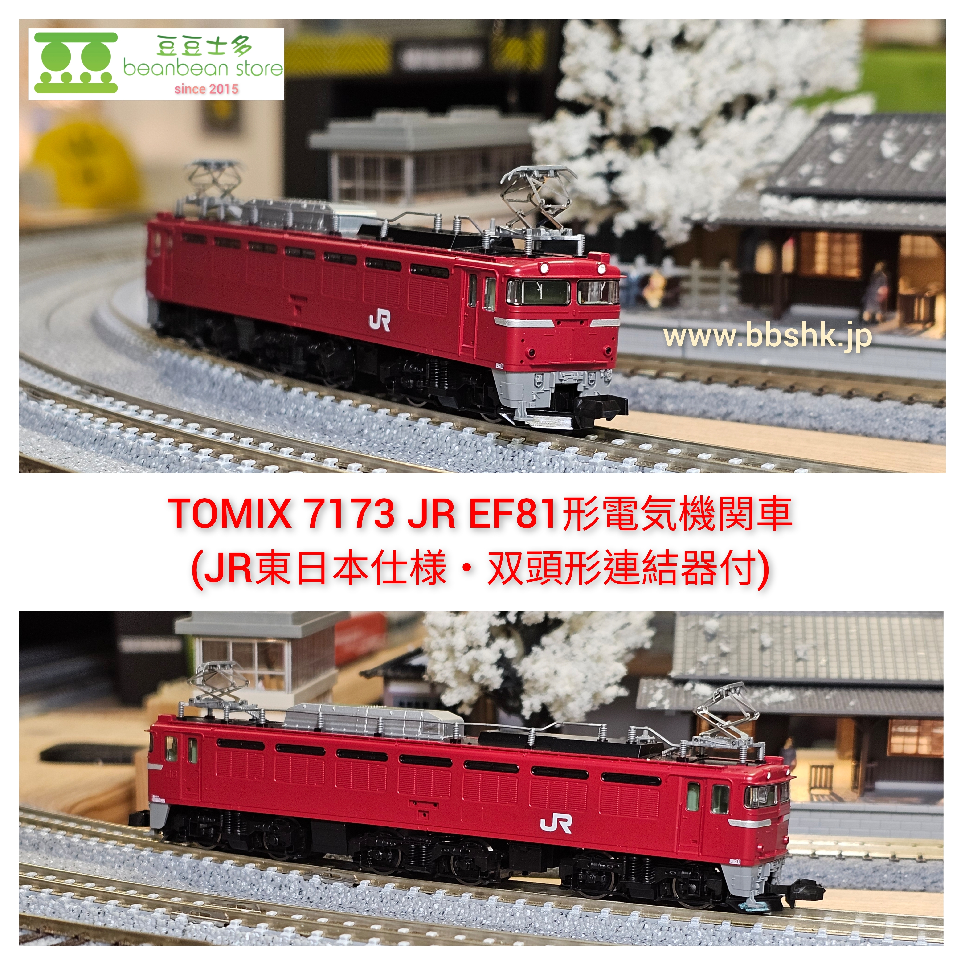 TOMIX 7173 JR EF81形電気機関車 (JR東日本仕様・双頭形連結器付)