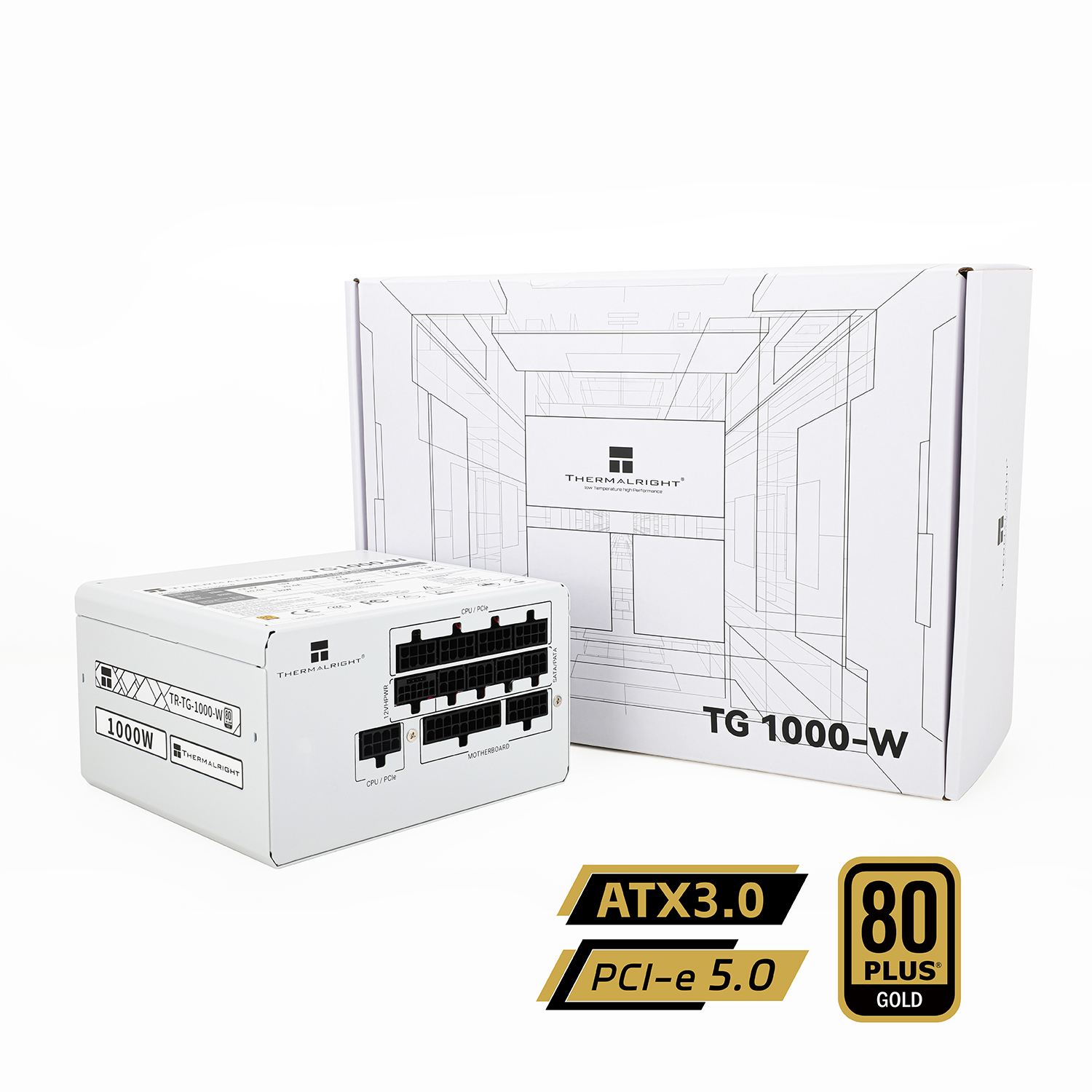 Thermalright TG-1000W 80Plus Gold ATX3.0 PCIe5.0 白色 電源供應器 火牛