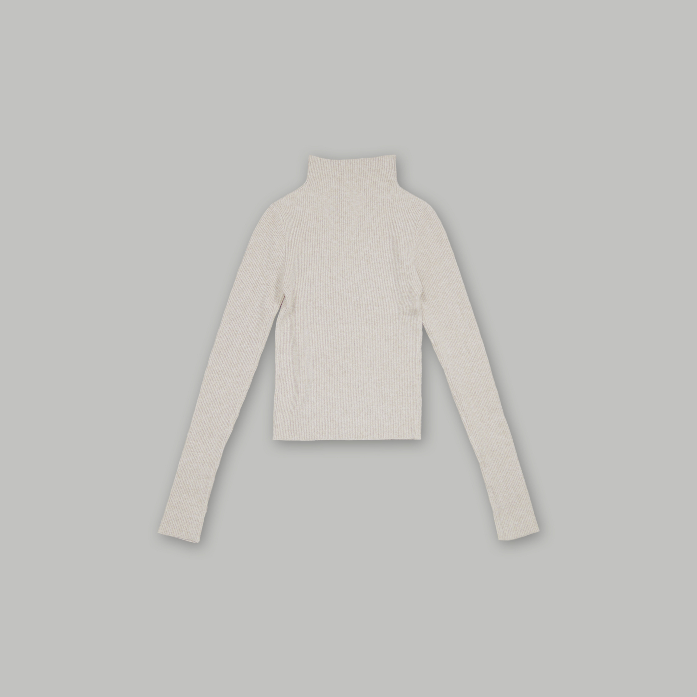 J.P.L. 高領厚磅羅紋指孔內搭上衣