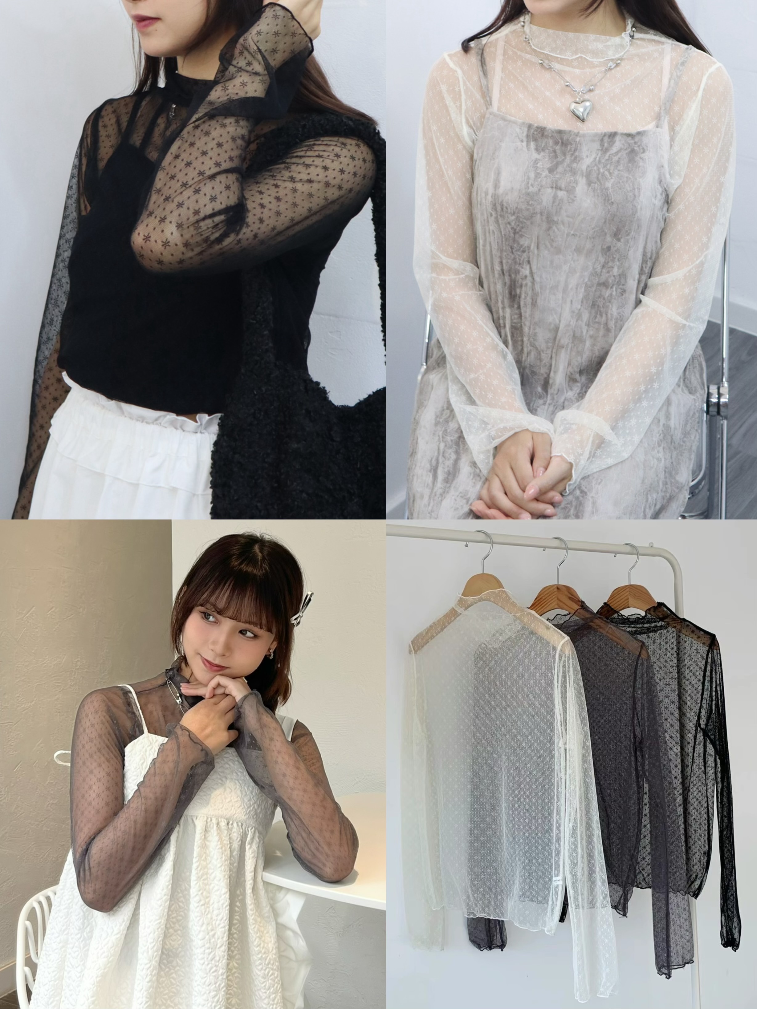 COMEBACK!! 必入！波點雪花透感Top 三色入