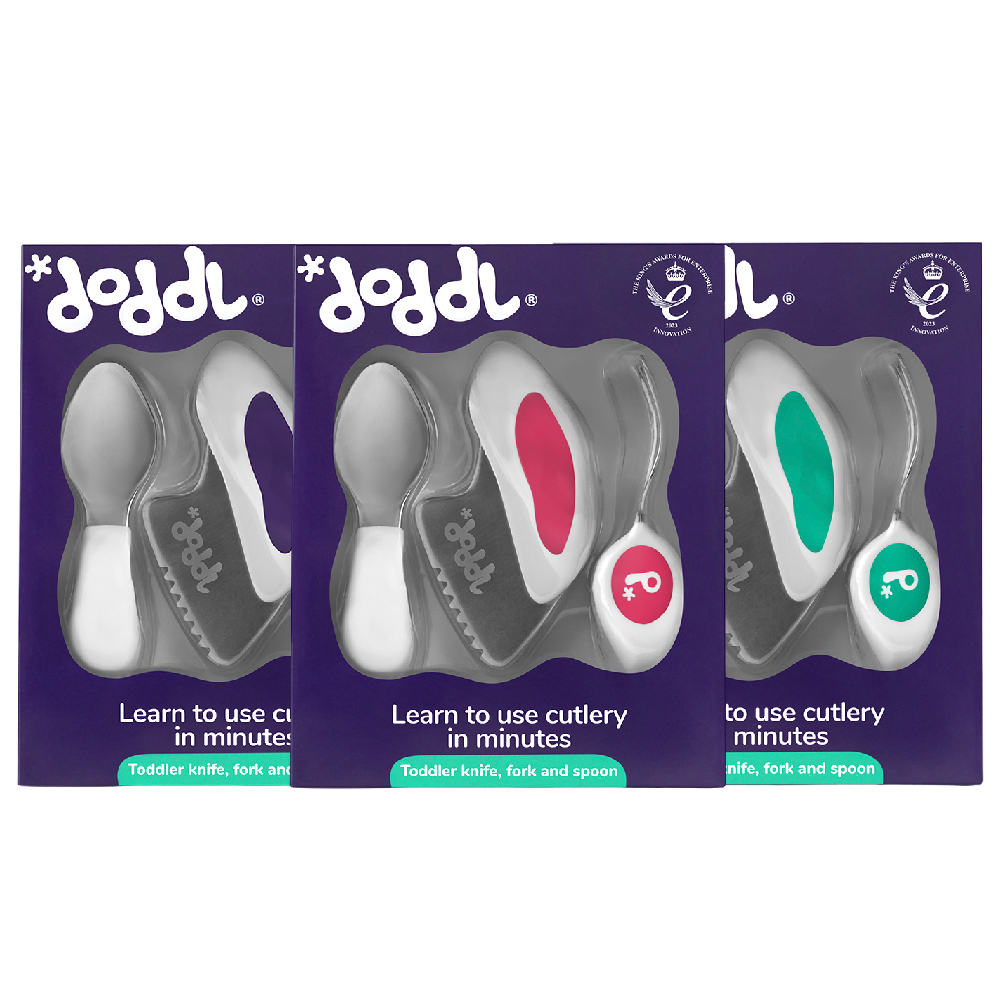 英國doddl秒拾餐具 - 人體工學兒童學習餐具3件組 4款可選