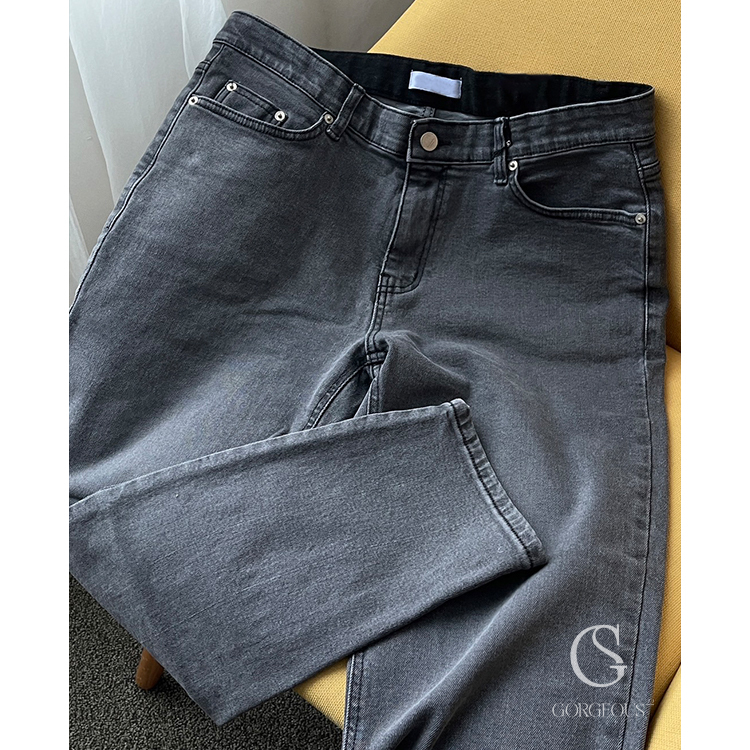 41 現貨「男韓首爾直筒灰褲」