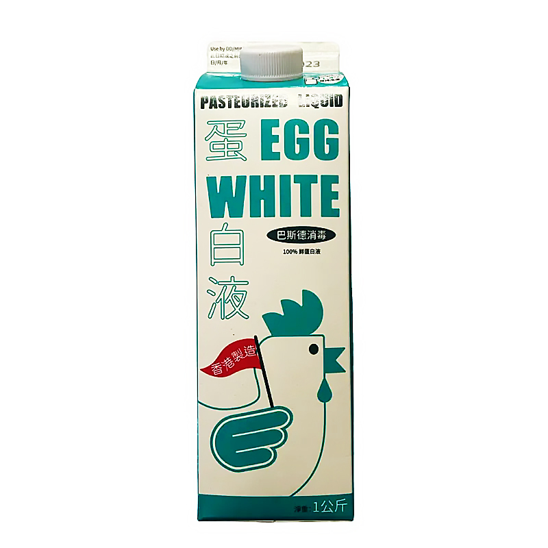 香港聯泰行100% 巴斯德消毒全蛋白 100% Pasteurized Liquid Egg White 1000毫升/支   (冷凍 0-4°C)