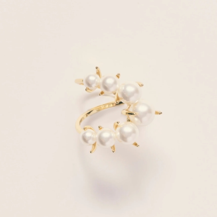 LOEM TOKYO PEARL ROUND RING [STAINLESS]