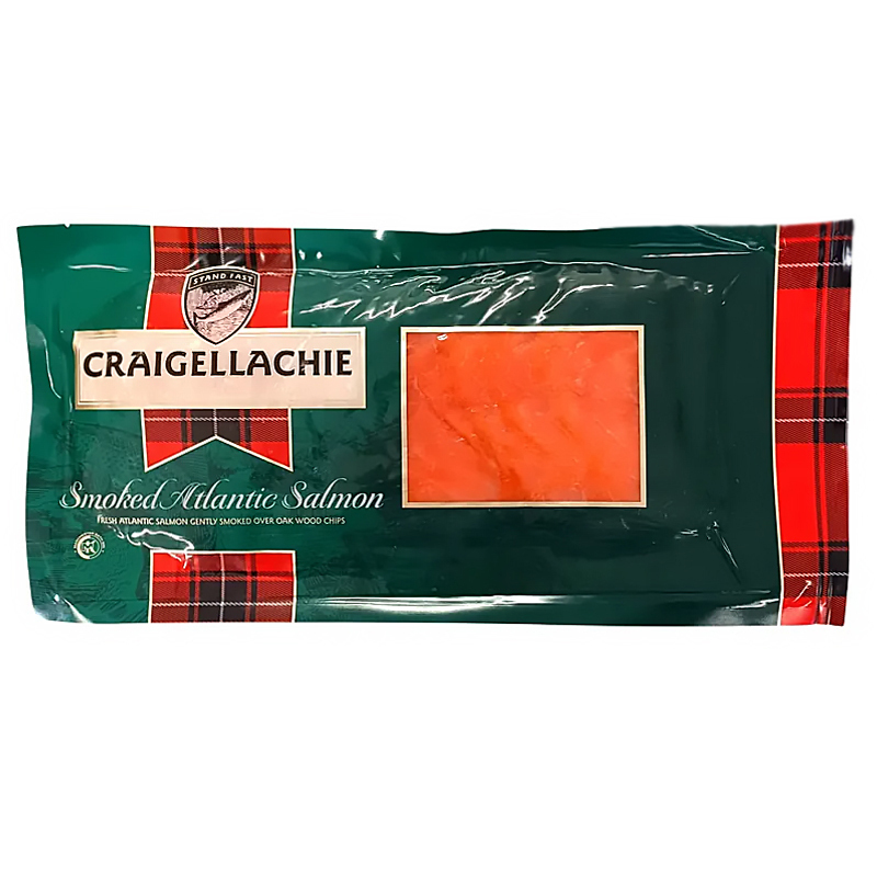 UK Craigellachie Smoked Atlantic Salmon Slices 100g /pack  (Frozen -18°C)