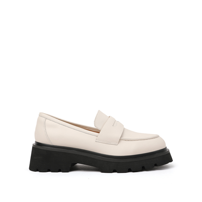 光面皮革樂福鞋