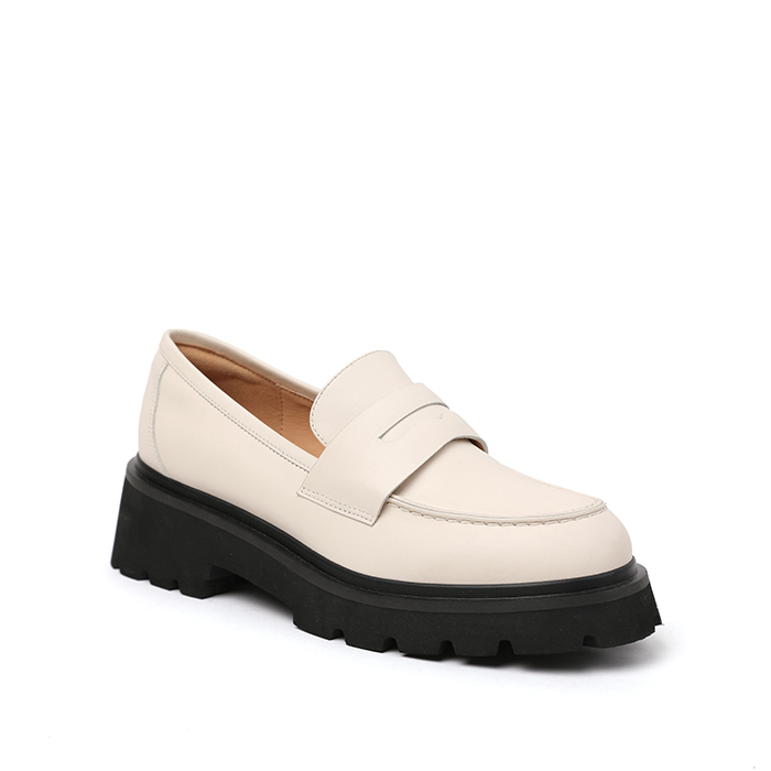 光面皮革樂福鞋