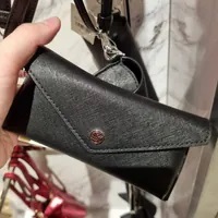 [S] MICHAEL KORS 35H3STVN8L JET SET TRAVEL SNGLSS CASE LANYARD LEATHER,BLACK, 196237330918 (SMK764)